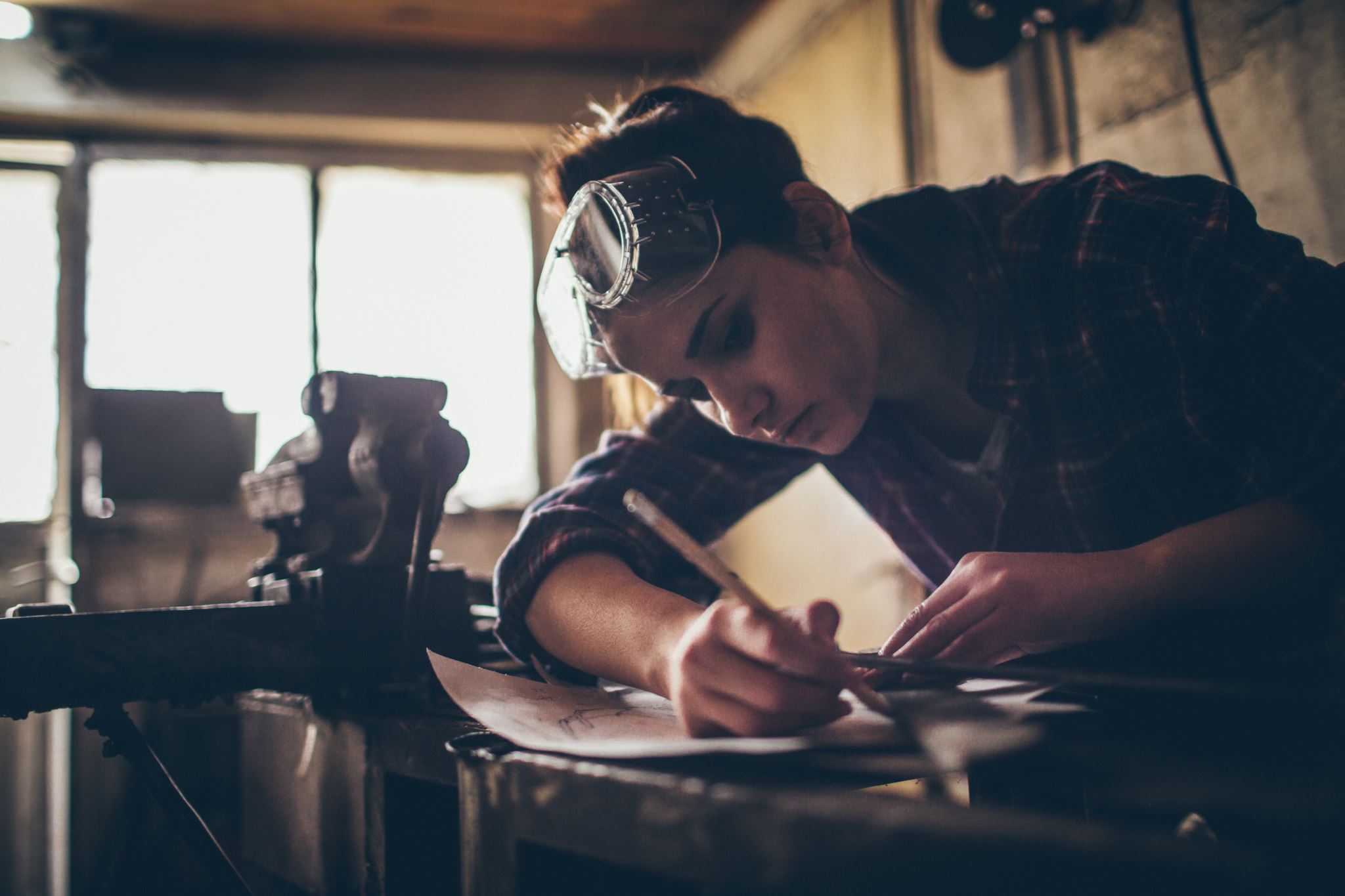 Person-working-on-a-table